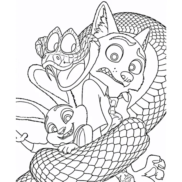Tranh tô màu Zootopie 2