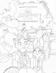 coloriage Zootopie 2 à imprimer