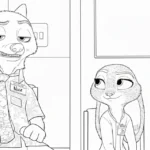coloriage Zootopie 2 pour enfant de 2 ans