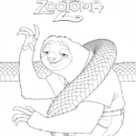 coloriage Zootopie 2 pour bebe a imprimer