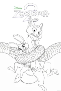 coloriage Zootopie 2 à imprimer gratuit