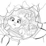 image pour coloriage Zootopie 2 enfant