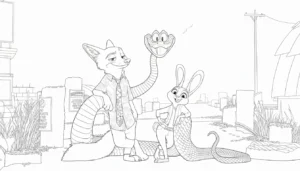 télécharger coloriage Zootopie 2 gratuit