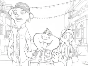 coloriage Zootopie 2 a imprimer
