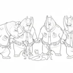 coloriage Zootopie 2 pour enfant de 3 ans