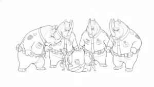 coloriage Zootopie 2 pour enfant de 3 ans