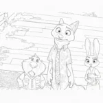 coloriage Zootopie 2 pour enfant de 7 ans