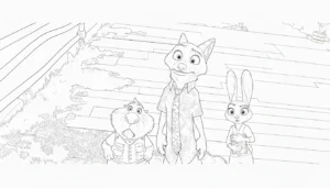 coloriage Zootopie 2 pour enfant de 7 ans