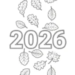coloriage 2026 gratuit à imprimer