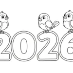 coloriage 2026 gratuit pour enfants