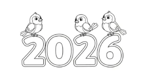 coloriage 2026 gratuit pour enfants