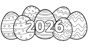 coloriage 2026 à imprimer pdf gratuit