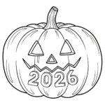coloriage 2026 pour enfant à imprimer