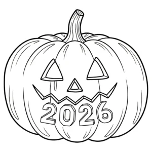 coloriage 2026 pour enfant à imprimer