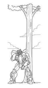 coloriage Bumblebee à imprimer a4