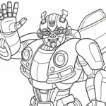coloriage Bumblebee à imprimer a4