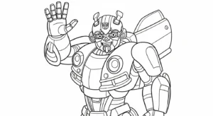 coloriage Bumblebee à imprimer a4