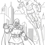 imprimer coloriage Dr Doom gratuit