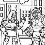 coloriage Dr Doom à imprimer pour enfant de 2 ans