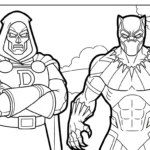 coloriage Dr Doom et decoupage a imprimer gratuit