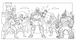 coloriage Dr Doom pour bebe a imprimer