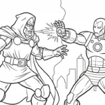 coloriage Dr Doom gratuit à imprimer