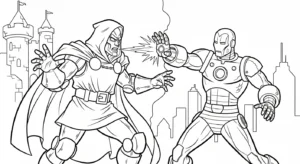 coloriage Dr Doom gratuit à imprimer