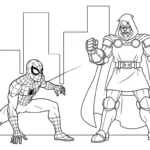 coloriage Dr Doom et decoupage a imprimer gratuit