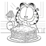 image pour coloriage Garfield updated enfant