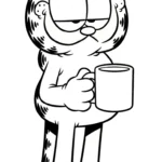 coloriage Garfield updated a imprimer pour enfant de 4 ans