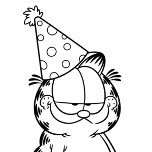 coloriage Garfield updated gratuit à imprimer