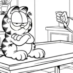 coloriage Garfield updated à imprimer pour enfant de 12 ans
