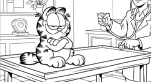 coloriage Garfield updated à imprimer pour enfant de 12 ans