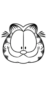 coloriage Garfield updated pour enfant de 6 ans