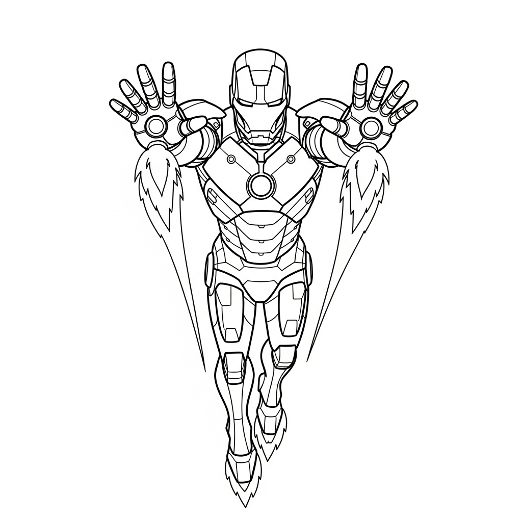 Tranh tô màu Iron Man