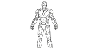 coloriage Iron Man updated educatif pour enfant