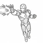 coloriage Iron Man updated pour enfant de 4 ans