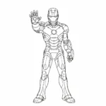 coloriage Iron Man updated à imprimer pour enfant de 3 ans