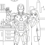 coloriage Iron Man updated a imprimer