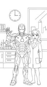coloriage Iron Man updated a imprimer