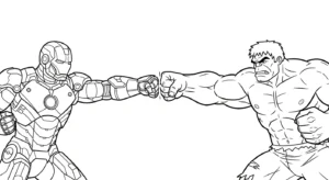 coloriage Iron Man updated pour enfant de 5 ans
