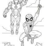 coloriage Iron Man updated a imprimer pour enfant de 4 ans