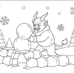 coloriage Krampus updated pour enfant de 6 ans