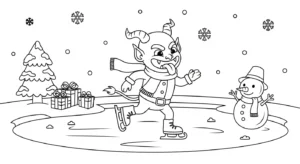 coloriage Krampus updated et apprentissage