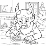 coloriage Krampus updated à imprimer kawaii