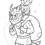 coloriage Krampus updated à imprimer pour enfant de 3 ans