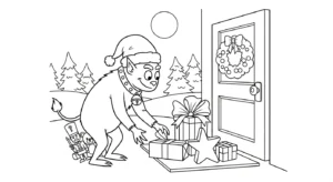coloriage Krampus updated à imprimer pdf gratuit
