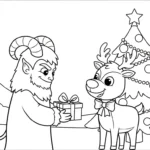 coloriage Krampus updated pour bebe a imprimer