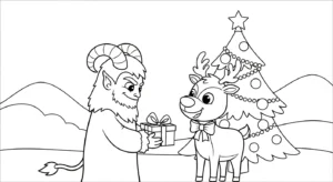 coloriage Krampus updated pour bebe a imprimer