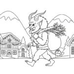 coloriage Krampus updated à imprimer pdf gratuit